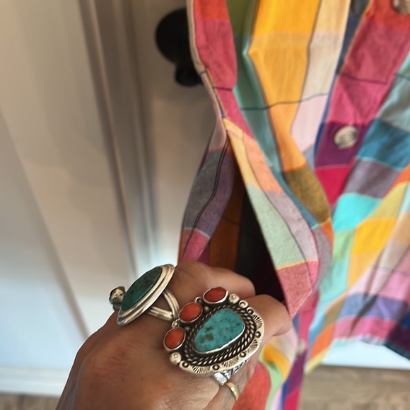 Adorable Summery Madras Mini Dress! Size M - Picture 4 of 7